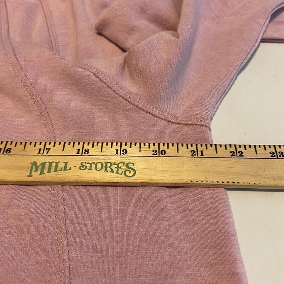 J Jill Fit Women L Cowl Neck Mini Dress Pink Long Sleeve Side Zip Stretch Active - Picture 7 of 9